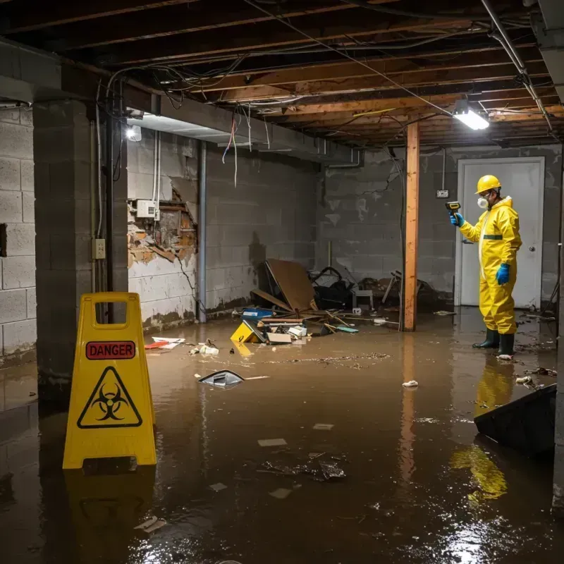 Flooded Basement Electrical Hazard in Bamberg, SC Property